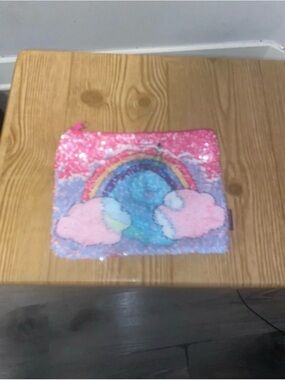 fun 2 fun Sequin Rainbow Cloud Pouch - Pink & Blue